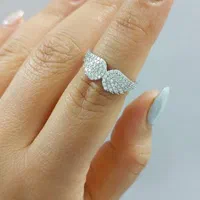 انگشتر نقره بال فرشته برگ زیتون کادویی کد07548