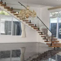 نرده شیشه ای ، استیل ، آلمینیوم ، چوب و.