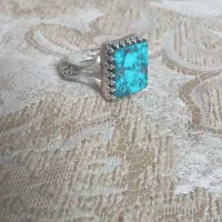 انگشترفیروزه بارکاب نقره