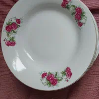 سرویس گل سرخی قدیمی به صورت جداگانه به فروش می رود|ظروف سرو و پذیرایی|تهران, تهران‌نو|دیوار