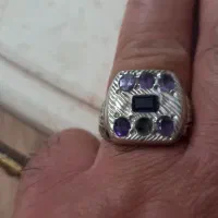 انگشترهای نقره باسنگهای اصلی وتو گردنی حزر۲۸گرم