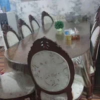 فروش میزغذا خوری ده نفره.|میز و صندلی غذاخوری|شیراز, قلعه شاهزاده بیگم|دیوار