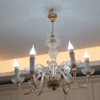 ۴ عدد لوستر کریستال قدیمی ۸ شاخه