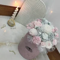 باکس گل از جنس شمع