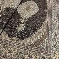 (فرش حق زاده)جفت فرش۶متری۴۰رج ماهی گل ابریشم