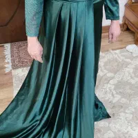 لباس مجلسی سبز درباری