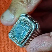 انگشتر خارجی نقره با نگین الماس باسختی۱۰|جواهرات|ارومیه, |دیوار