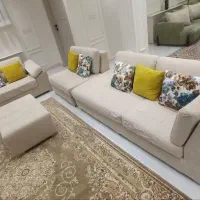 فروش مبلمان ۱۰نفره ،چسدمان L  پارچه و فوم عالی