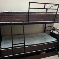 تخت خواب ۲ نفره مشکی رنگ با تشک