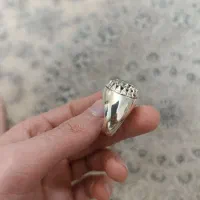 انگشتر نقره دست ساز نو به قیمت ساچمه