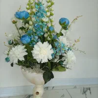 گلدان با گل مصنوعی|گل مصنوعی|فلاورجان, |دیوار