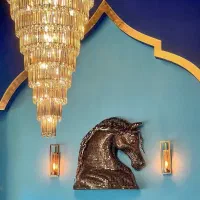 لوستر دیوارکوب فلزی فلاورباکس گلدان گاز