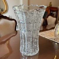 گللدان کریستال آنتیک چک