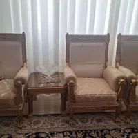 مبلمان ۹ نفره چوب گردو اصل|مبلمان خانگی و میز عسلی|تهران, شهرک تختی|دیوار