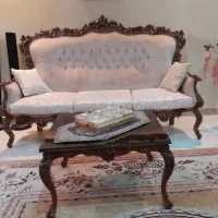سرویس مبل ۷نفره کلاسیک چوب راش