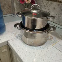 دوعددقابلمه استیل مارک خوب بفروش میرسد