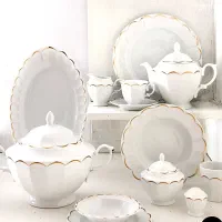 سرویس 12نفره زرین ایران مدل نارسیس دور طلایی