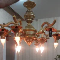 دو عدد لوستر و یک اباژور