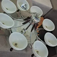 لوستر ۸ شاخه پذیرایی،تک شاخه دارای سه جای لامپ ست