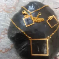 نیم ست استیل مشابه طلا رنگ ثابت