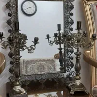 آیینه وشمعدان برنز