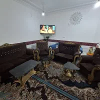 ست مبلمان ۷نفره مبل صندلی تکی میز نهارخوری درحد نو