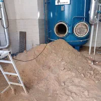 تخلیه ی شن دیگ های تصفیه آب استخر