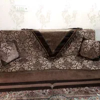 مبل راحتی 8 نفره تخت شو  باکس دار  با دو عدد میز