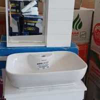 ست آینه باکس روشویی سفید pvc|لوازم سرویس بهداشتی|تهران, شهرک شریفی|دیوار