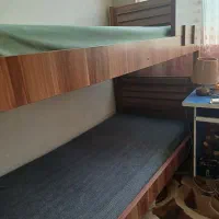 تخت دو طبقه شرکتی با تشک تمیز در حد نو|تخت و سرویس خواب|تهران, گلچین|دیوار