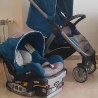 کالسکه و کریر و صندلی ماشین مارچ چیکو در حد نو