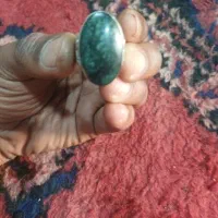 انگشتر رکاب نقره دستساز،سنگ مولداویت اصل