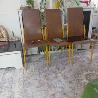 صندلی فلزی وچرم تاشو دونه ای 1500