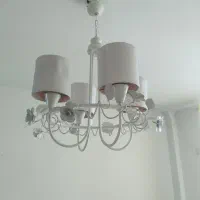 لوستر فلزی سفید