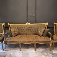 مبل استیل7نفره به همراه میز ناهارخوری 8نفره