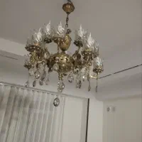 لوستر  برنزی ۵شاخه دوبل ۵شاخه تک جمعا ۱۵شعله