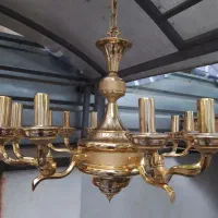 لوستر آب طلا مهر افروز|لوستر و چراغ آویز|لواسان, |دیوار