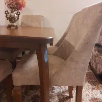 مبلمان ۷ نفره چوب خم شده و ناهارخوری ۶نفره چوبی|مبلمان خانگی و میز عسلی|کیش, |دیوار