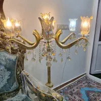 آباژور آبکاری شده پایه برنجی|چراغ خواب و آباژور|نسیم‌شهر, |دیوار