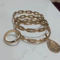 النگو مدال و انگشتر طلا