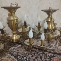 دوتا لوستر برنجی|لوستر و چراغ آویز|رباط‌کریم, نصیرشهر|دیوار