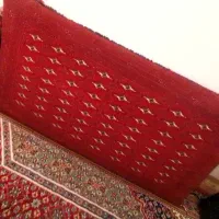 یک جفت پشتی ترکمنی آق قلا دست بافت|پشتی|کرمان, |دیوار