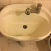 روشویی و پایه بدون شیرالات