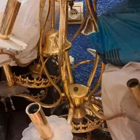 دوعدد لوستر ۵ شاخه+ یکعدد دیواری+ ناهارخوری ۸ نفره