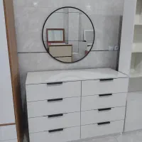 دراور 8کشو و آینه فلزی|جاکفشی، کمد، دراور|قزوین, |دیوار