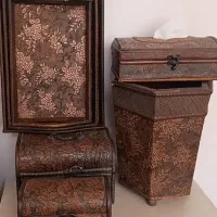 ست جا دستمال سطل آشغال سینی باکس جواهرات
