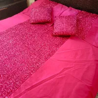 روتختی دست دوز پولکی سرخابی بسیار درخشان و چشمگیر