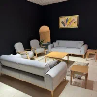 مبل راحتی تک نفره دسته چوب سرویس چوب ارسال رایگان|مبلمان خانگی و میز عسلی|سهند, |دیوار