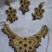 سرویس گردنبند وگوشواره هندی بسیار بسیار جذاب