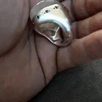 انگشتر نقره دور نجف زبرجد ۴۸ گرم رکاب فیلی کهنه